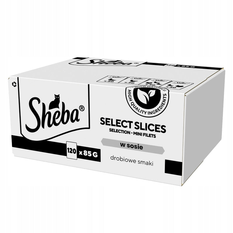 SHEBA SELECTION SELECT SLICES POULTRY FLAVORS IN SACHET SAUCE 120X85 G