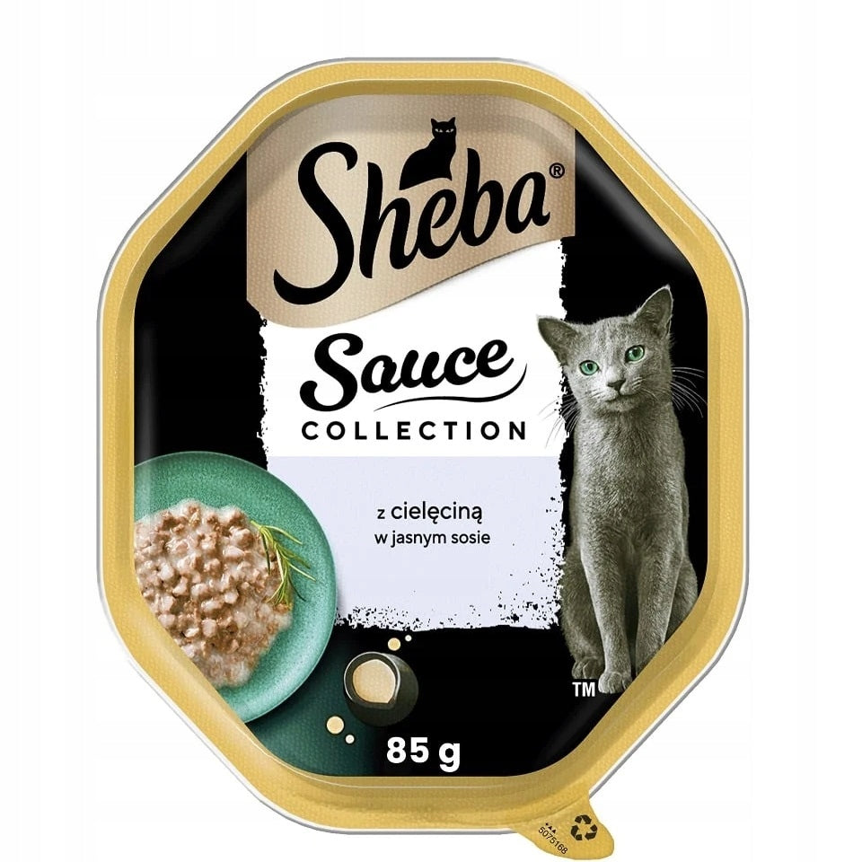 SHEBA Wet Cat Food with Veal Tray Sauce 11x85g