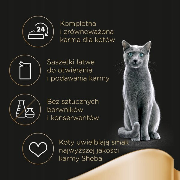 SHEBA poultry flavors wet cat food in sachet sauce 40x85 g Manufacturer code 4770608265052