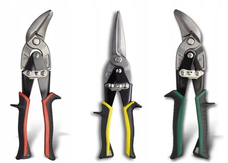 SHEET METAL SHEAR SET HAND SHEARS 3PCS RIGHT LEFT STRAIGHT FOR CUTTING SHEET METAL Packaging status original