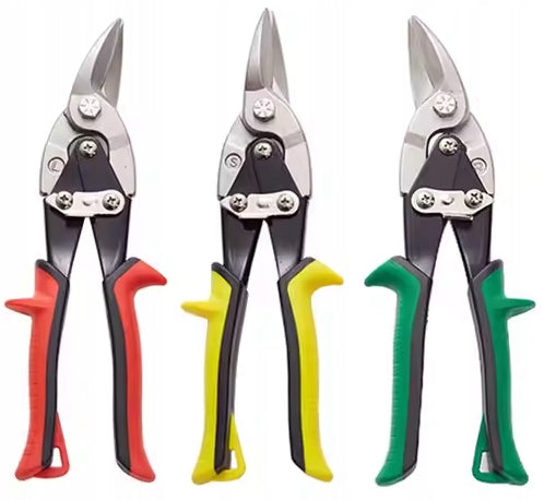 SHEET METAL SHEAR SET HAND SHEARS 3PCS RIGHT LEFT STRAIGHT FOR CUTTING SHEET METAL