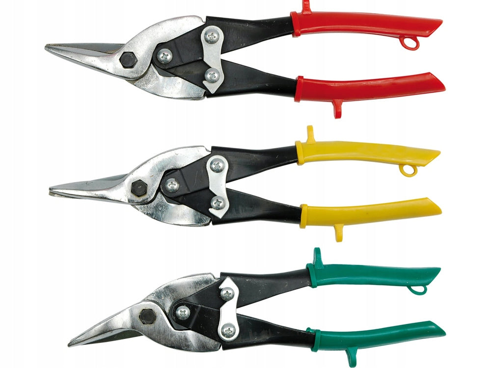 SHEET METAL SHEARS SET OF 3 PIECES RIGHT, LEFT, STRAIGHT 48330 TOYA