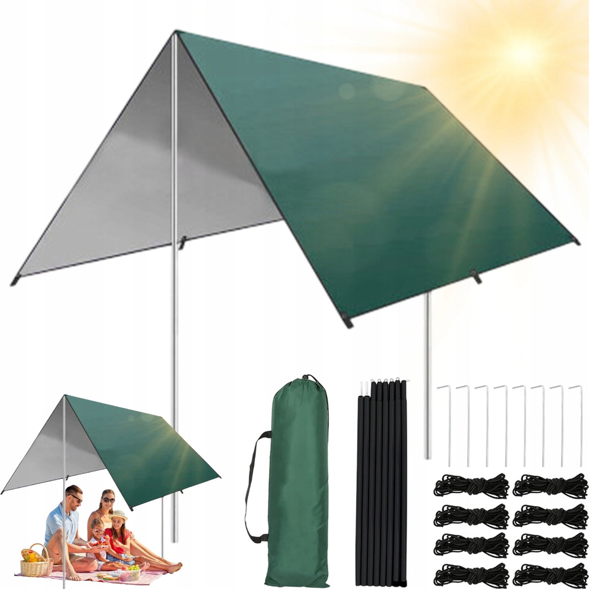 SHEET TARP CAMPING WATERPROOF THERMAL SUN SAIL 3X3 M