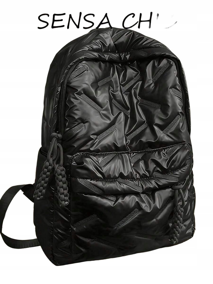 SHEIN BLACK CASUAL BACKPACK 29X13X40CM