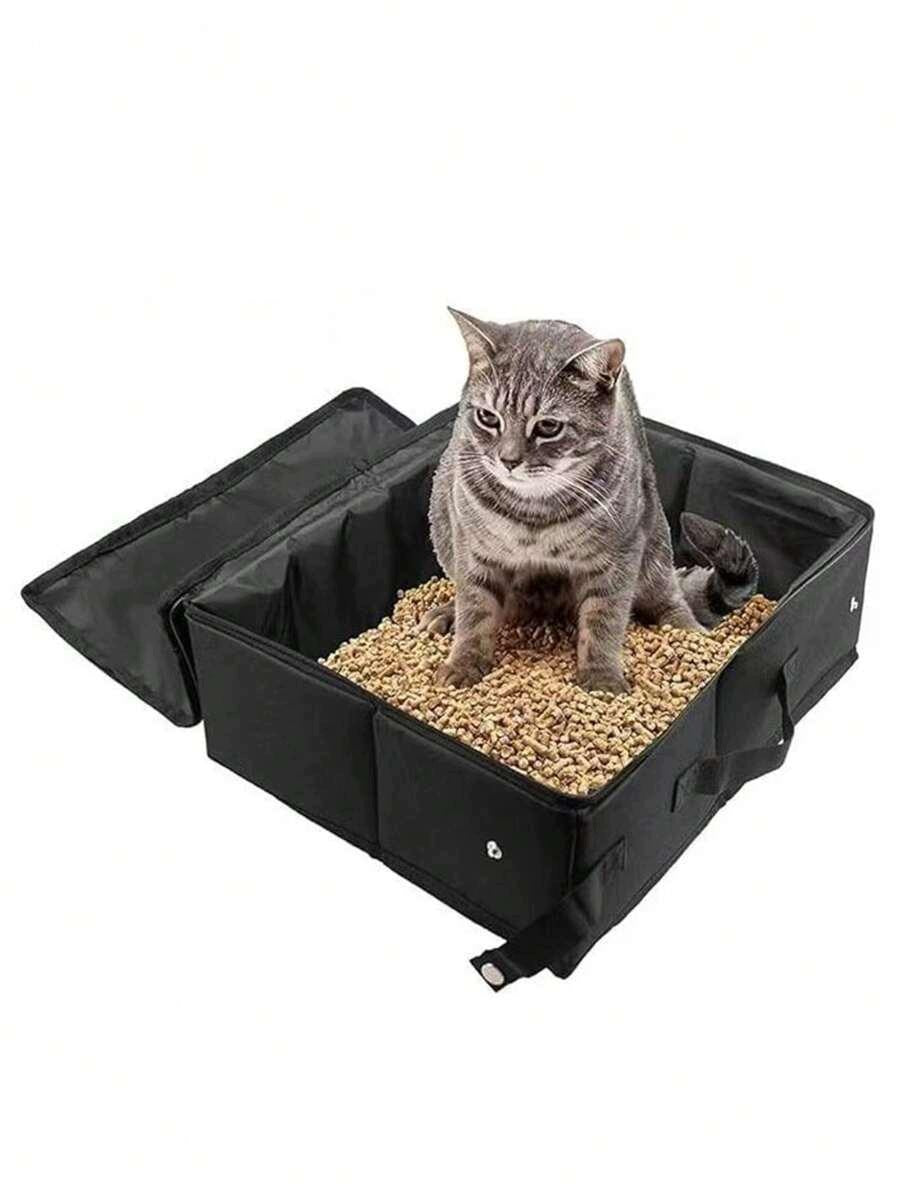SHEIN BLACK PORTABLE LITTER BOX S07__40X15X30