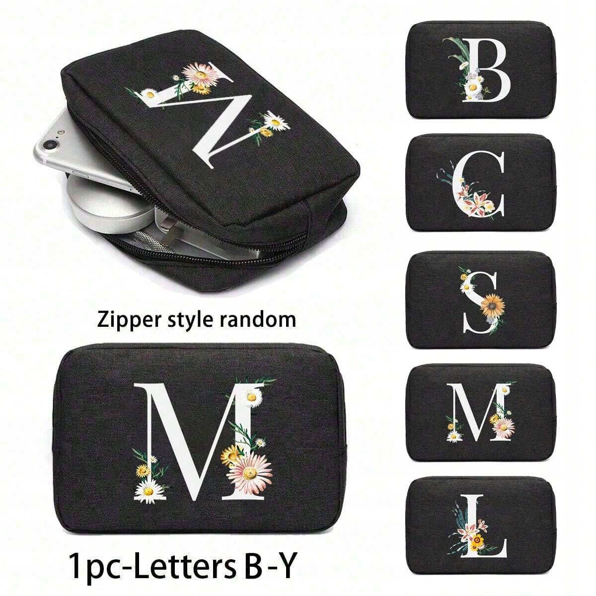 SHEIN BLACK PORTABLE TRAVEL ORGANIZER WITH LETTER X 41965 Packaging status replacement