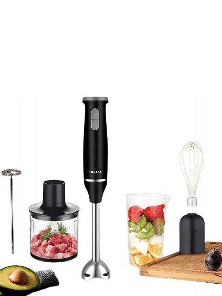 SHEIN HAND BLENDER BLACK 5IN1 FOR FOOD WHISK INCISOR CUP 1KD