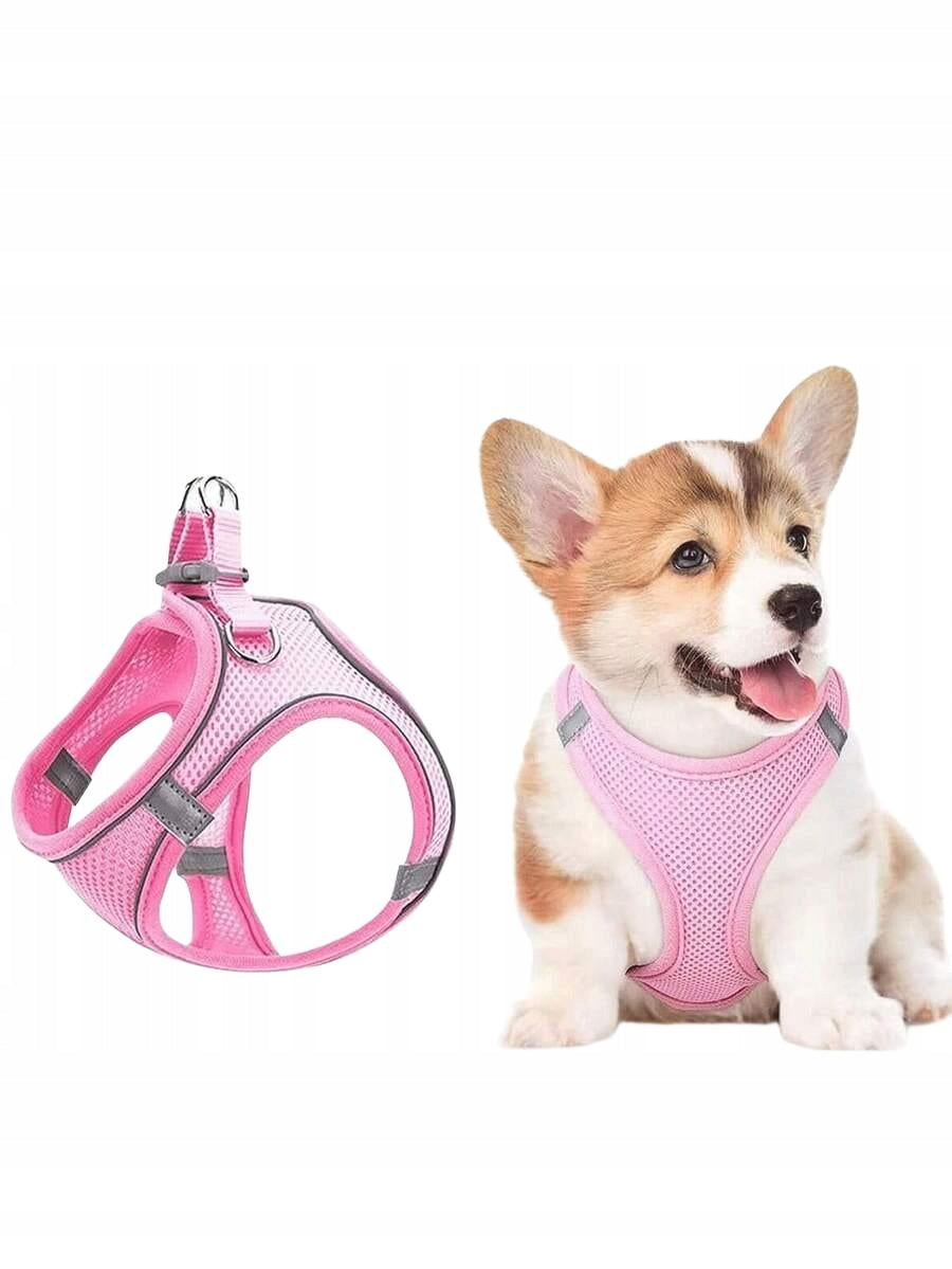 SHEIN PINK DOG HARNESS EO7 S07__L