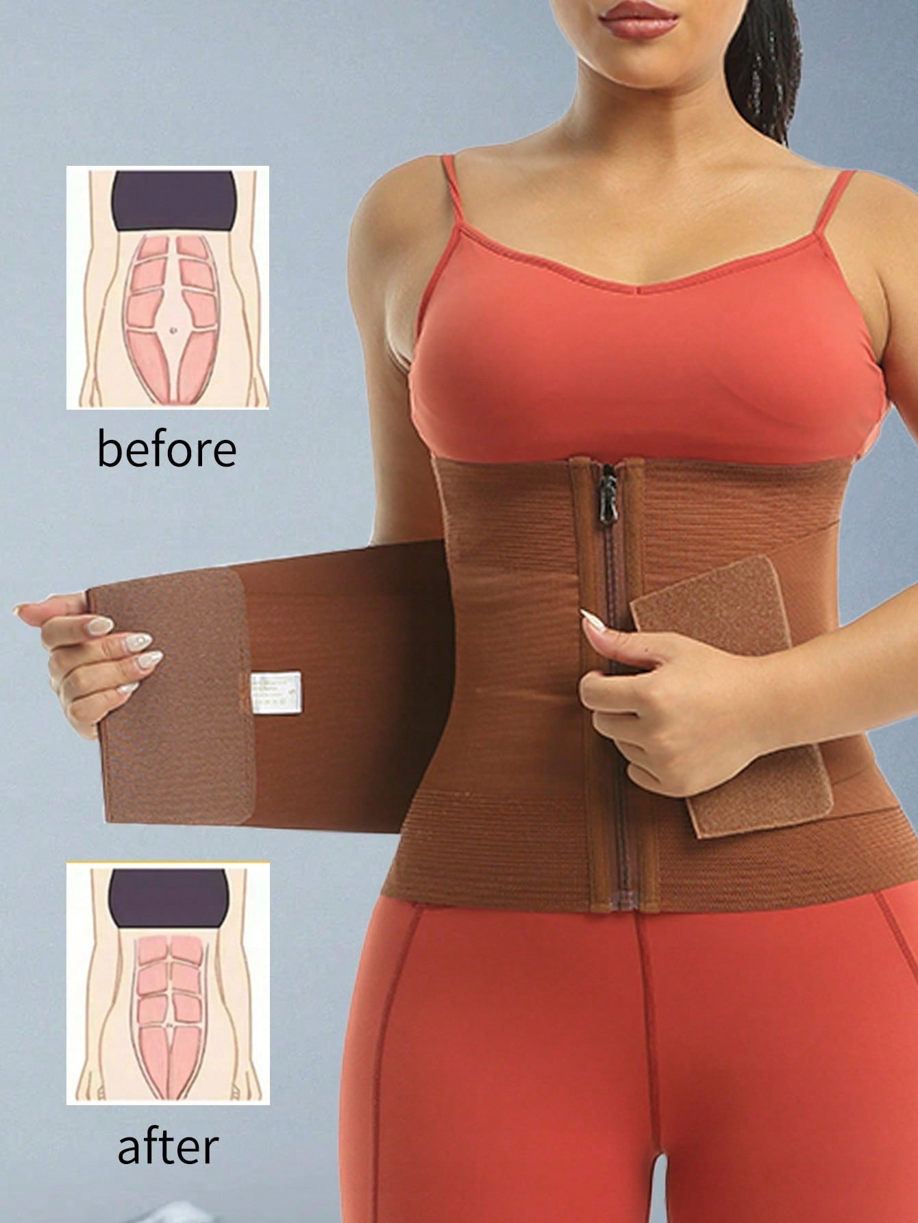 SHEIN SLIMMING BROWN BELT FOR SPORT M/L 1MA Size M/L