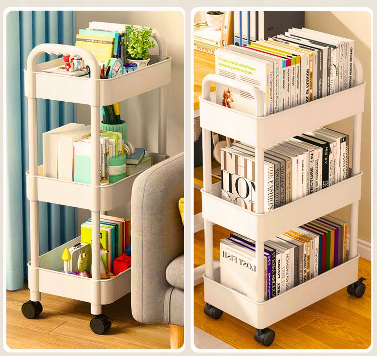 SHELF BATHROOM SHELF ON WHEELS 3 LEVELS Mobile Office Kitchen Cabinet Brand no brand