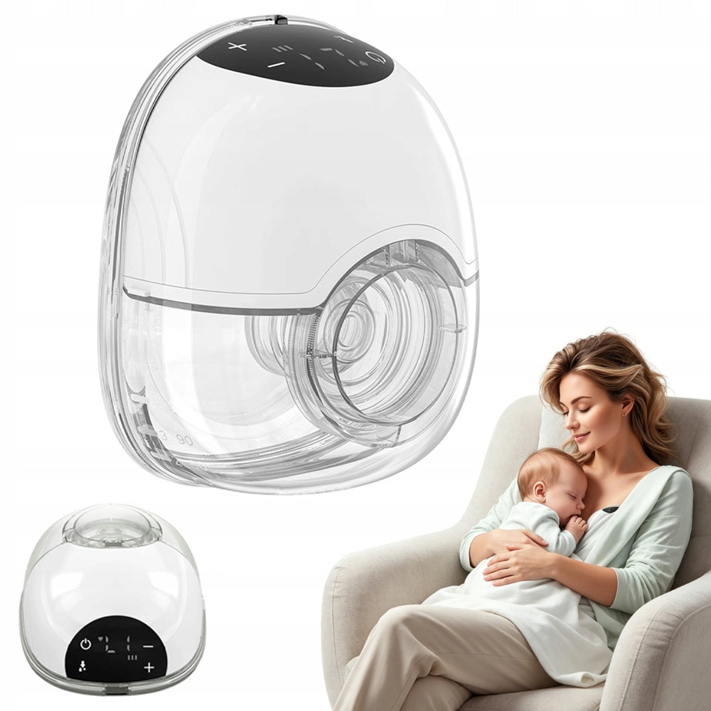SHELL BREAST PUMP ELECTRIC WIRELESS HANDS-FREE PORTABLE, WHITE