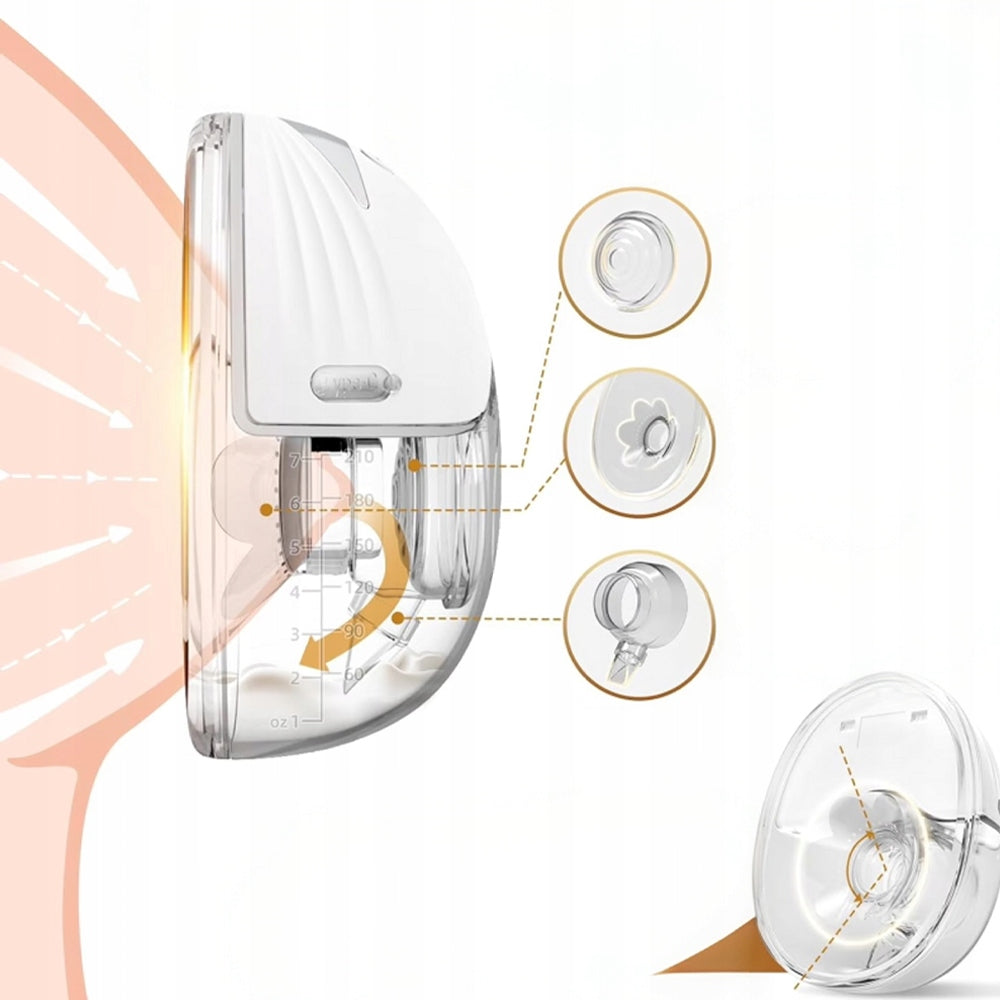 SHELL BREAST PUMP ELECTRIC WIRELESS HANDSFREE 12 GEARS PORTABLE Packaging status original