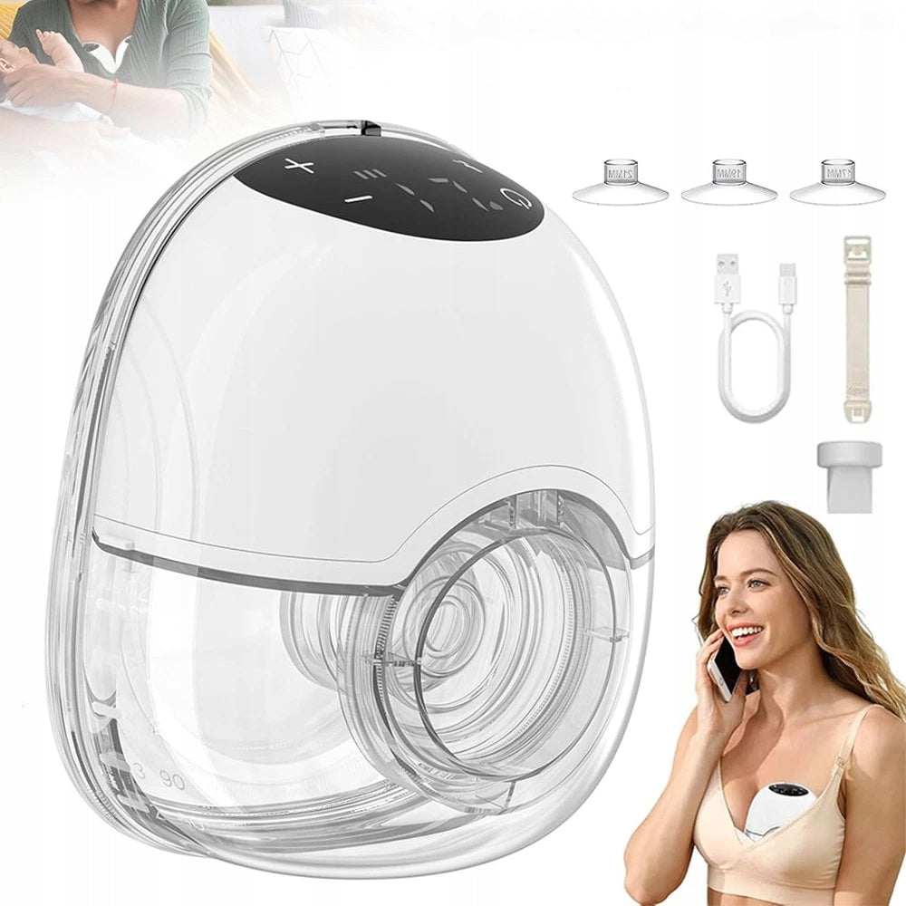 SHELL BREAST PUMP ELECTRIC WIRELESS MASSAGE 4 MODES 12 GEARS