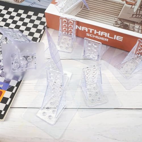 SHELVING BRACKETS SELF-ADHESIVE TRANSPARENT DOES NOT REQUIRE DRILLING 12 PCS. Manufacturer code Producent niezależny