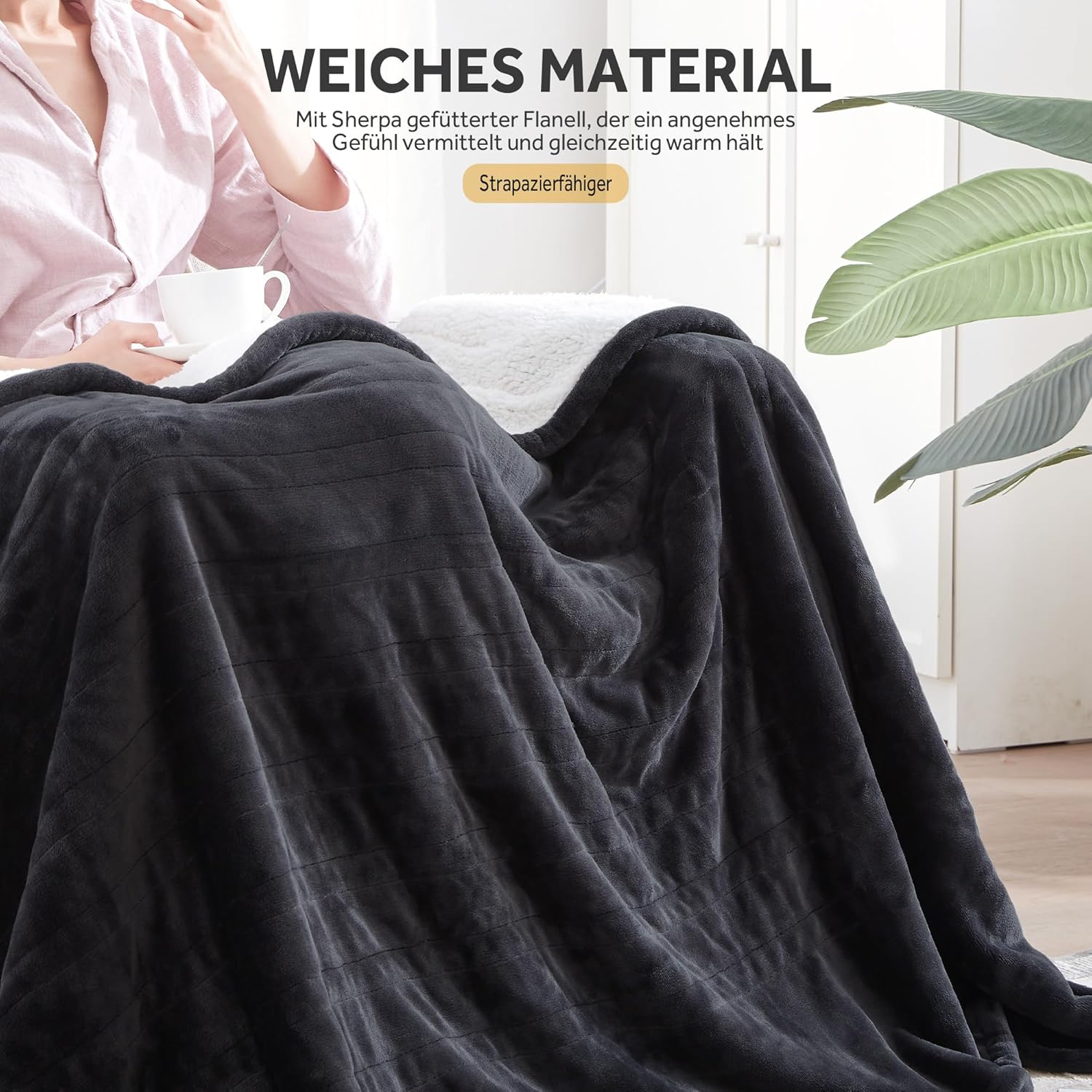 SHERPA FLANNEL ELECTRIC BLANKET 130×160CM 6 HEAT LEVELS WITH TIMER Manufacturer code 5906663133473