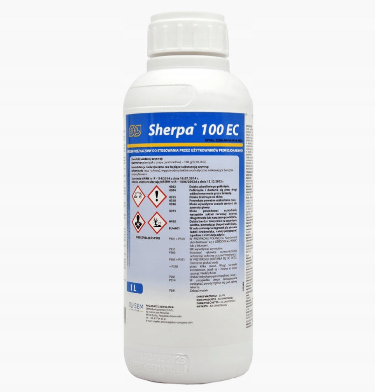 SHERPA INSECTICIDE 100 EC 1L REQUIRED CERTIFICATE