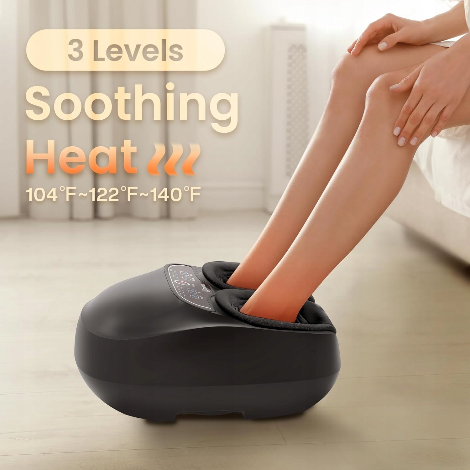 SHIATSU FOOT MASSAGER MULTIPLE MODES OF OPERATION HEATING COMPRESSION + REMOTE CONTROL Brand Comfier