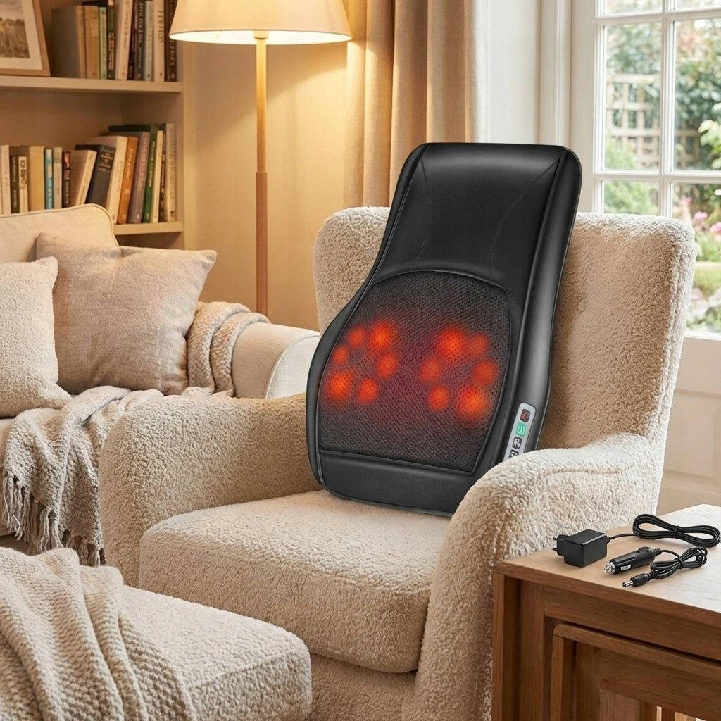 SHIATSU MASSAGE PILLOW BACK HEATING MASSAGER NECK BODY BACK LEG Packaging status original