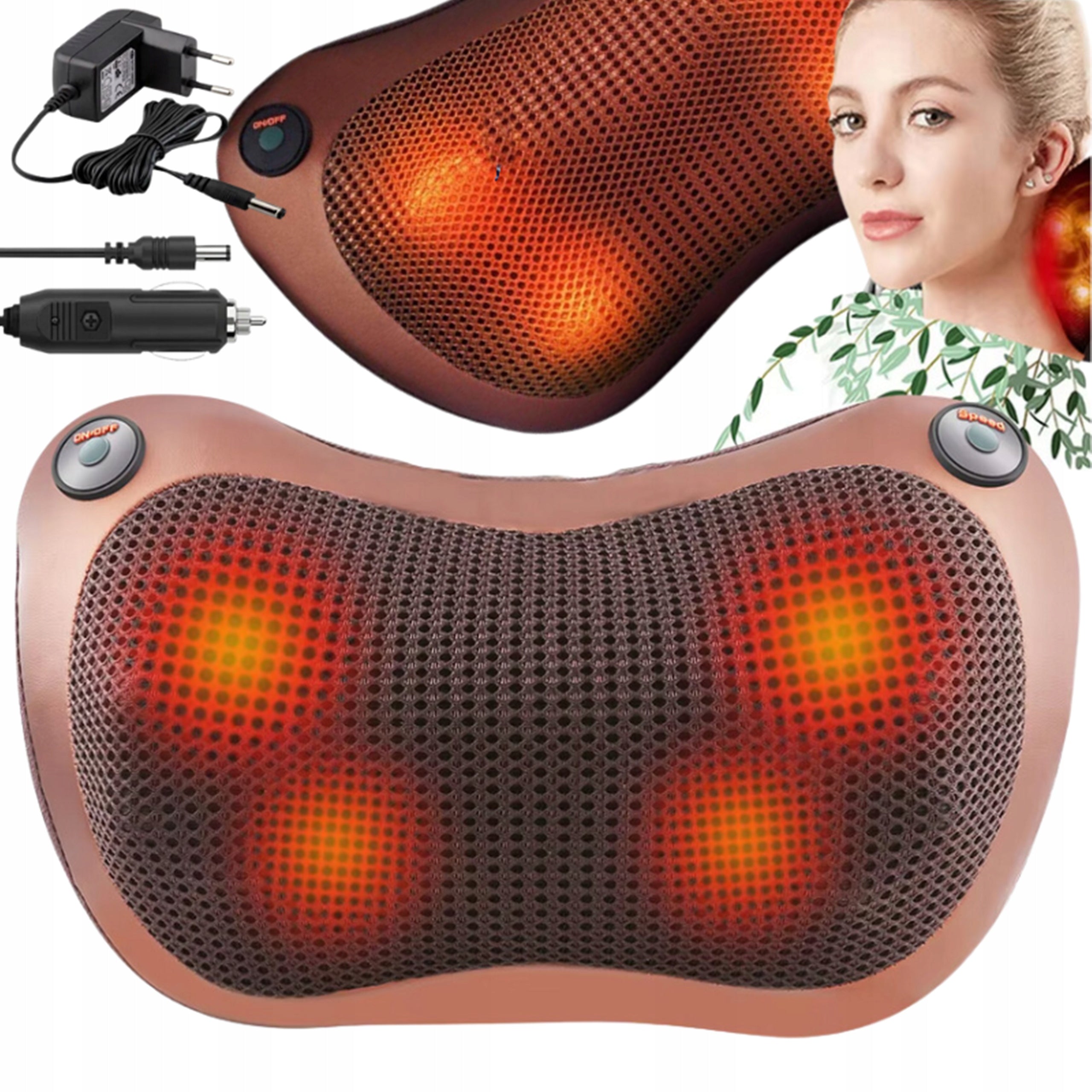 SHIATSU MASSAGE PILLOW FOR BACK NECK MASSAGER Packaging status original