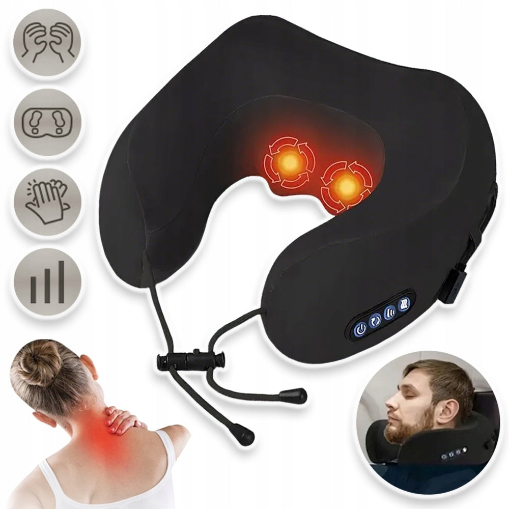 SHIATSU MASSAGER FOR NECK AND NECK ELECTRIC HEATING TOURIST PILLOW