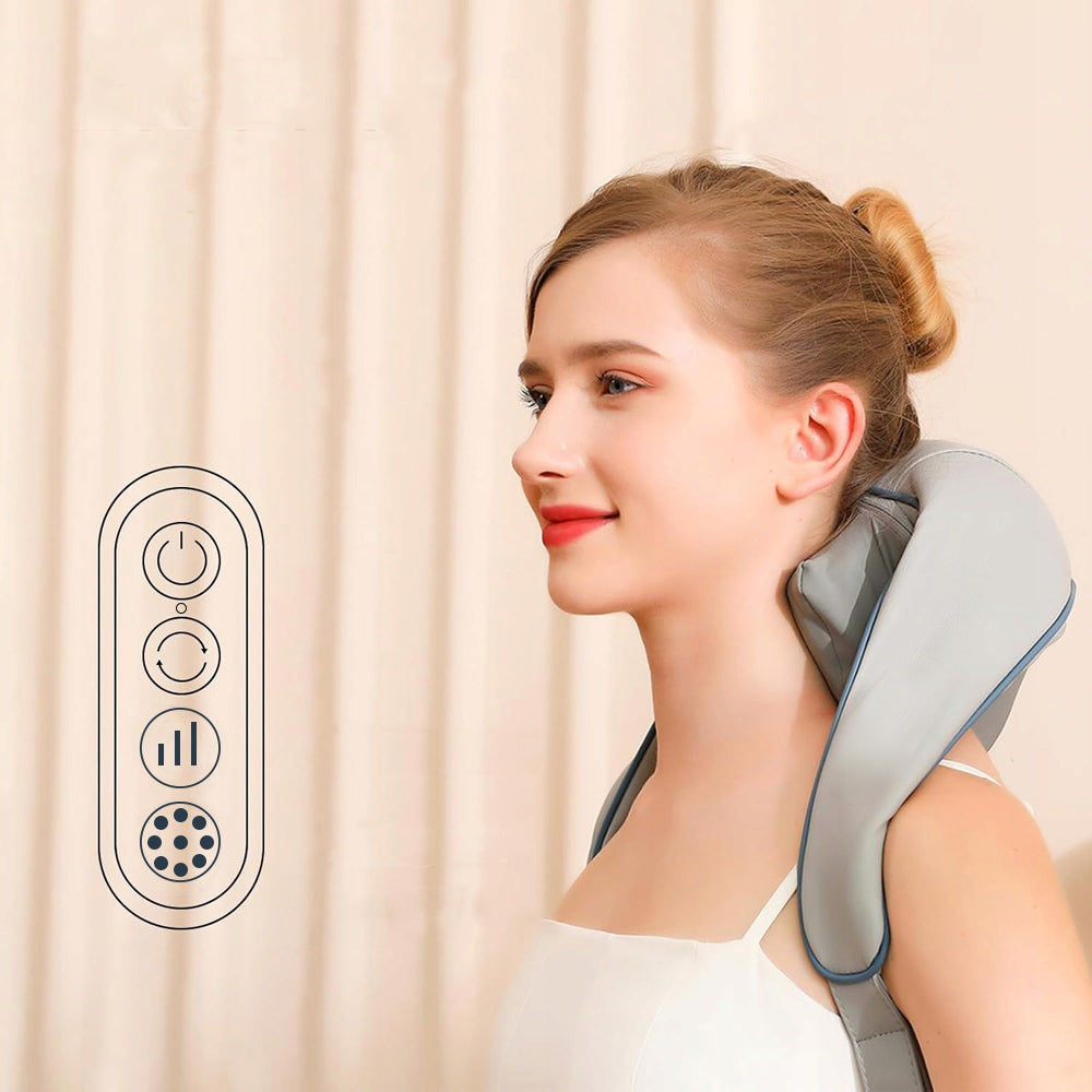 SHIATSU NECK MASSAGER BACK SHOULDER NECK HEATING WIRELESS USB 3D Brand no brand