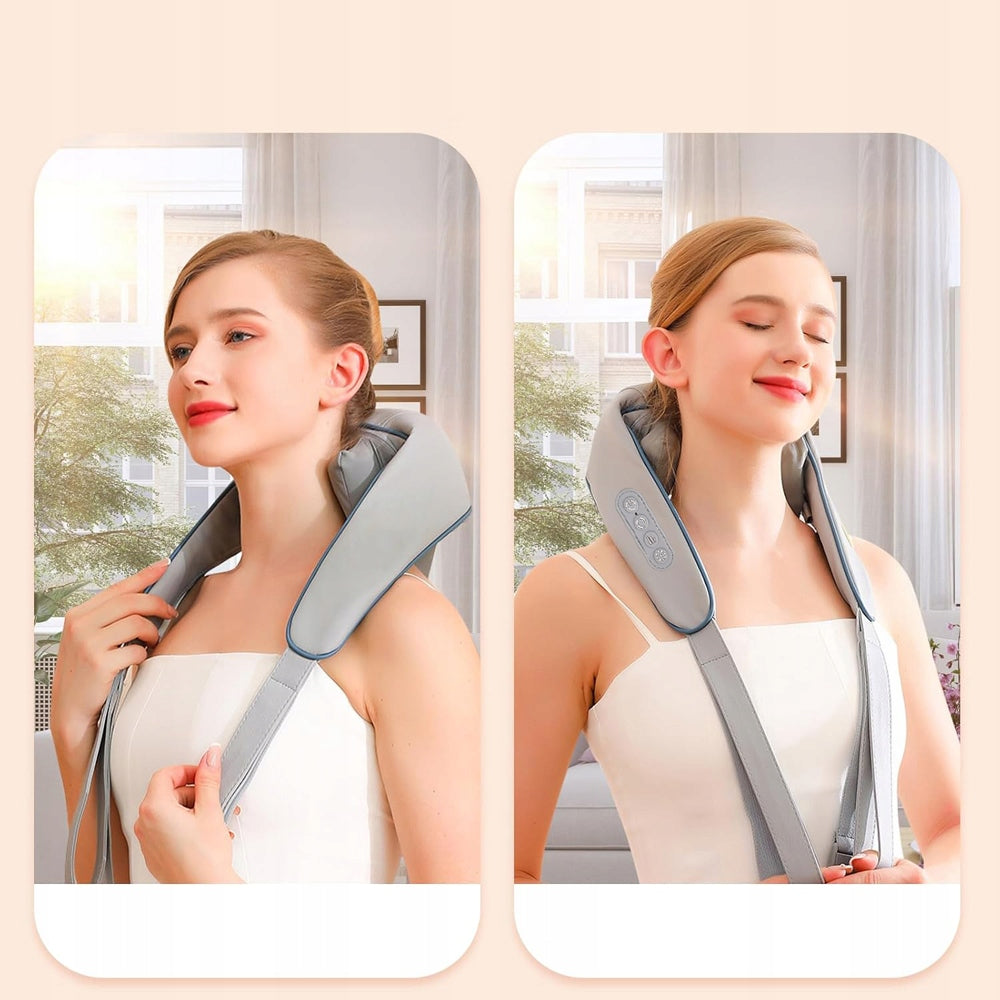 SHIATSU NECK MASSAGER BACK SHOULDER NECK HEATING WIRELESS USB 3D Kind nape, back and neck