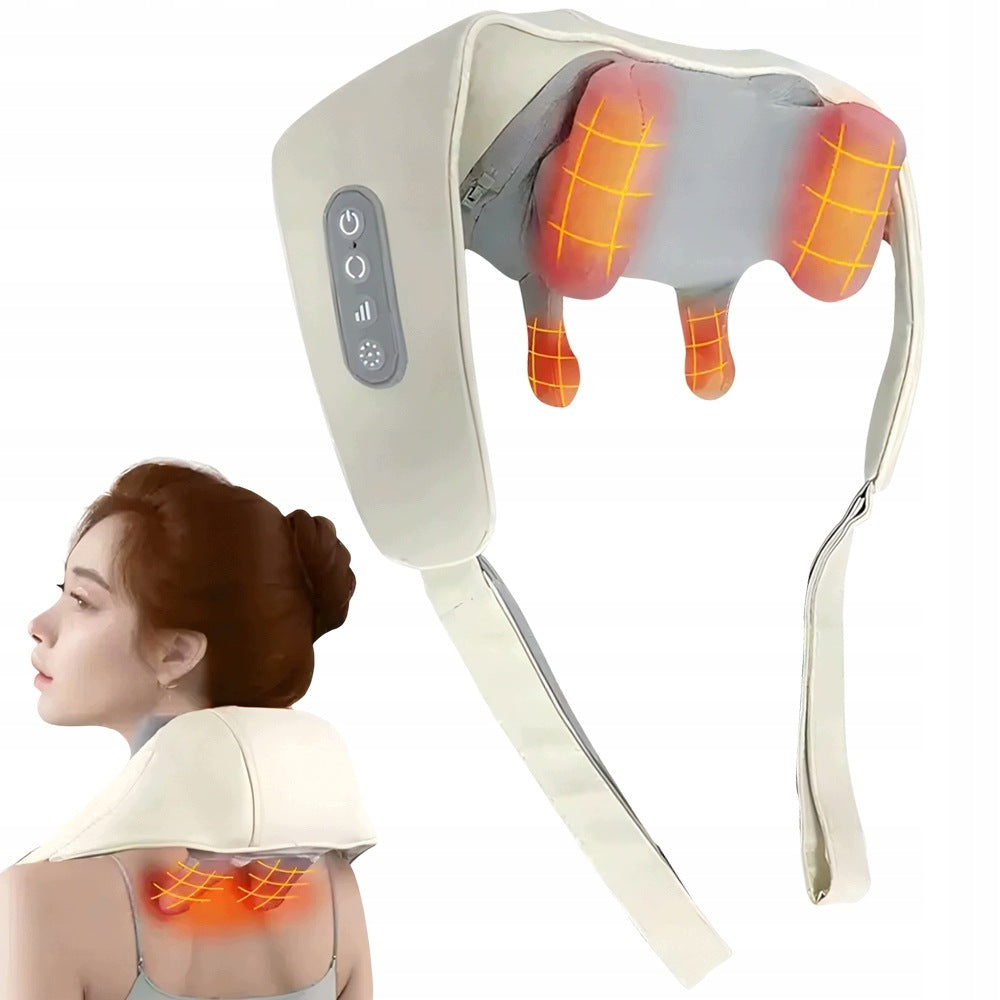 SHIATSU NECK MASSAGER HEATED FOR BODY SHOULDER NECK MASSAGE 1800MAH