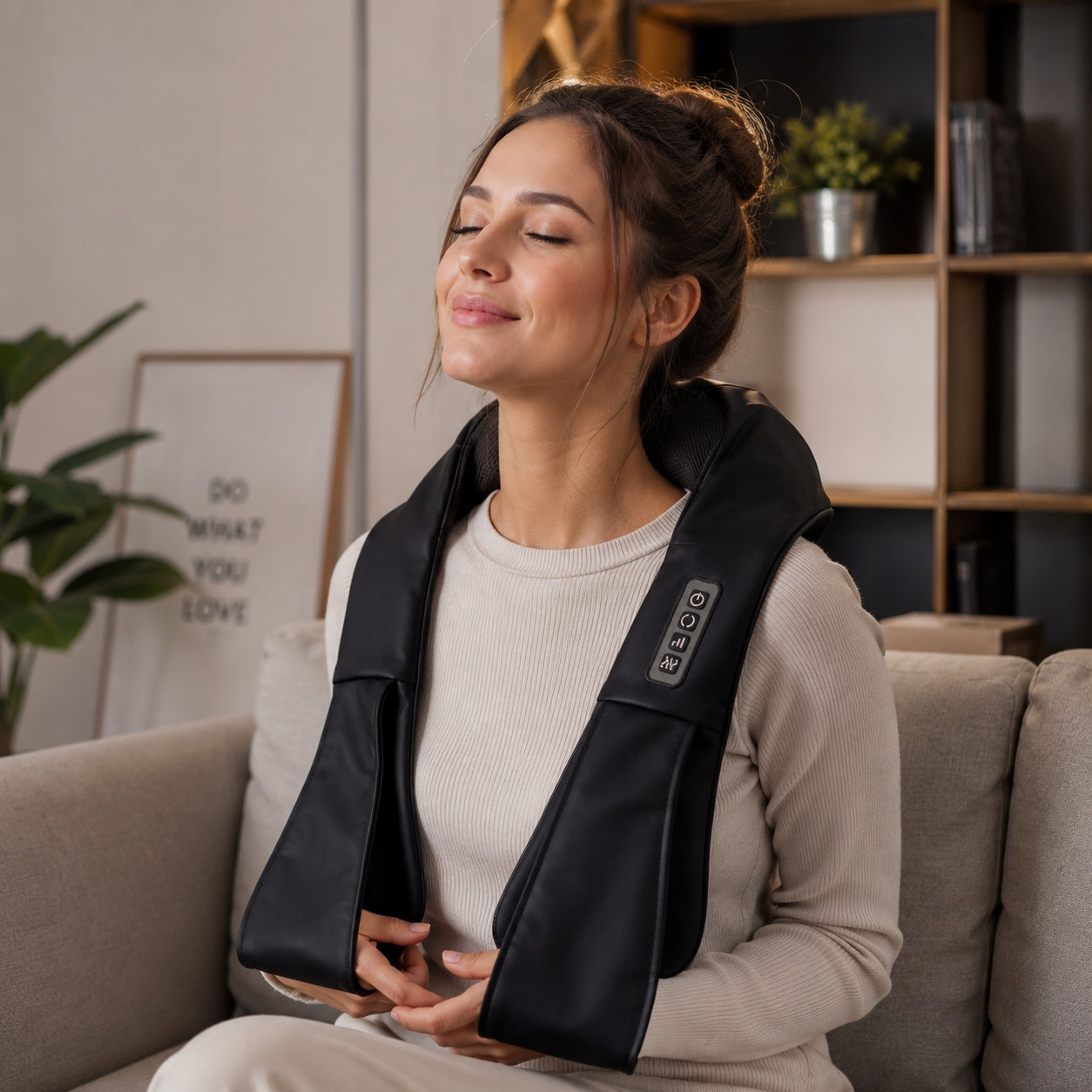 SHIATSU NECK MASSAGER HEATED MASSAGE HEATING COLLAR Manufacturer code MASAŻER007