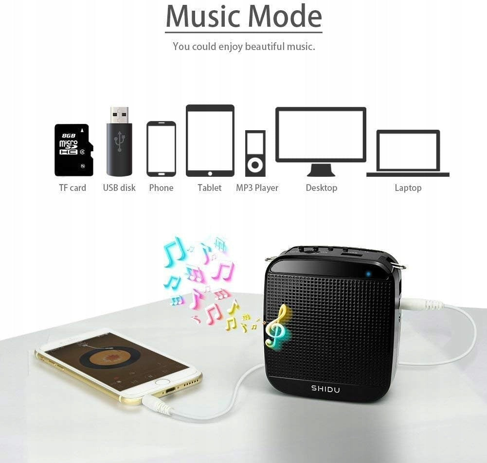SHIDU S613 Voice Amplifier 18W Microphone Portable Battery Model other