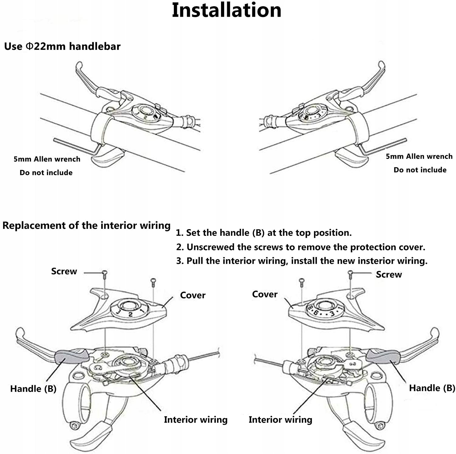 SHIFTER/BRAKE LEVER COMBO SUNRUN SET 3 X 8 INDEX (SK-KD-80) Manufacturer code SUNRUN KPL 3 X 8 INDEX (SK-KD-80)