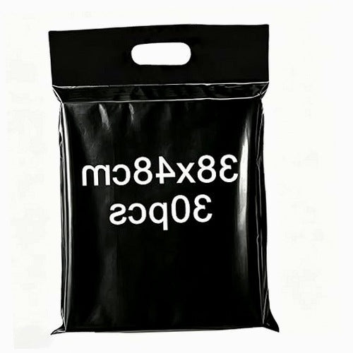 SHIPPING ENVELOPES BLACK 38X48CM COURIER BAGS WITH HANDLE 30 PCS.