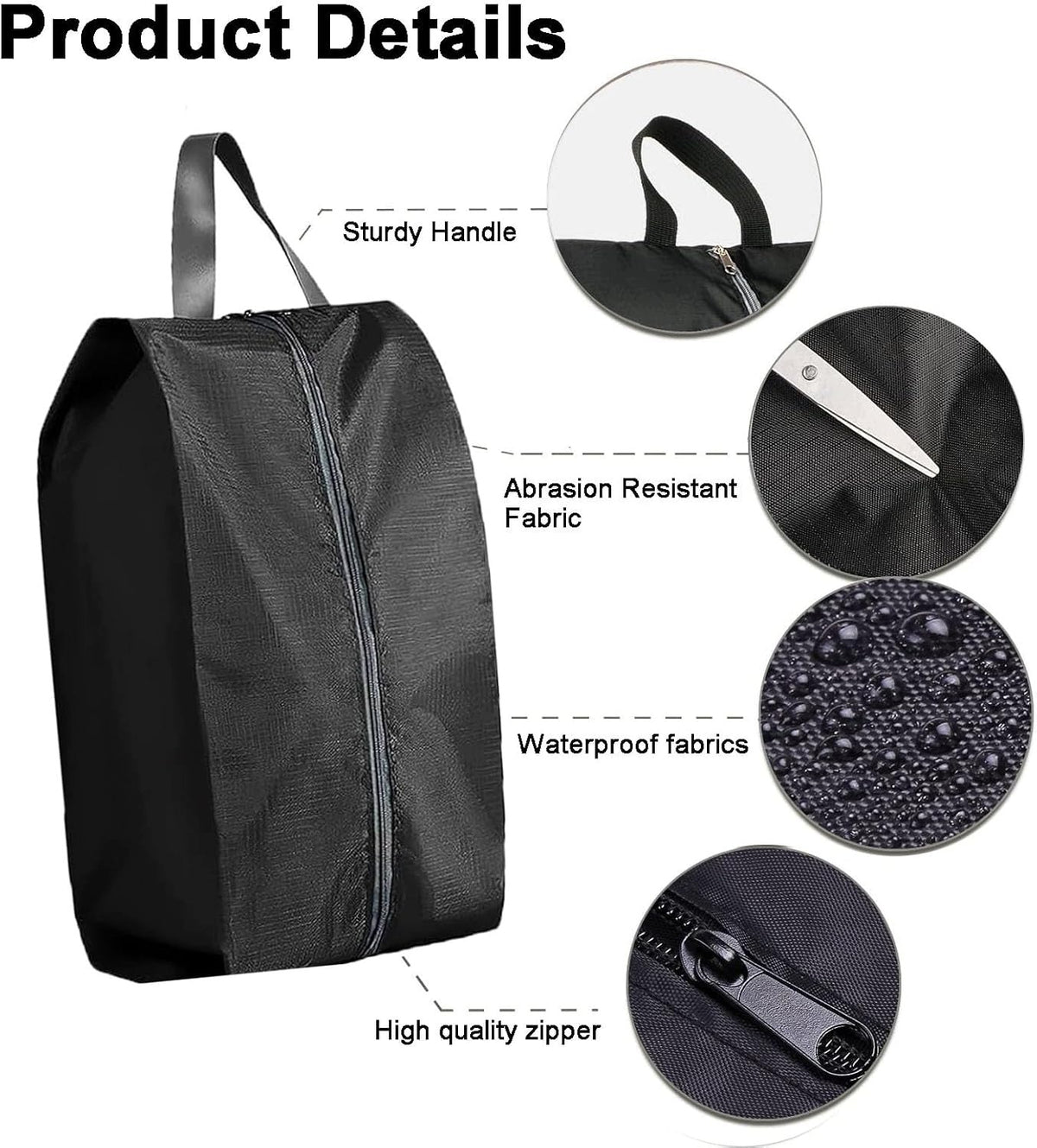 SHOE BAG PORTABLE WATERPROOF ZIPPER HANDLE Brand IT