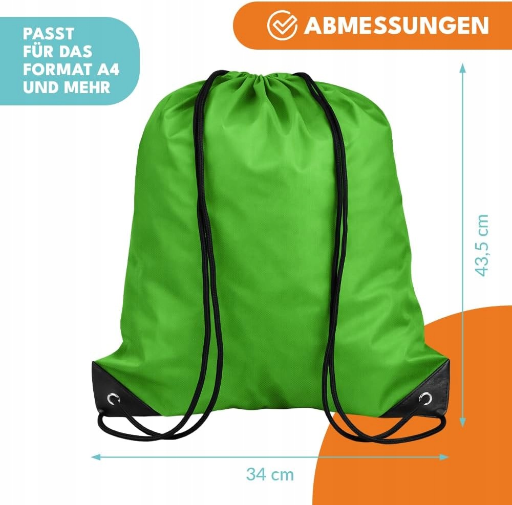 SHOE BAG WITH DRAWSTRING FOR TRAVEL ORGANIZER 34X43,5CM Color green