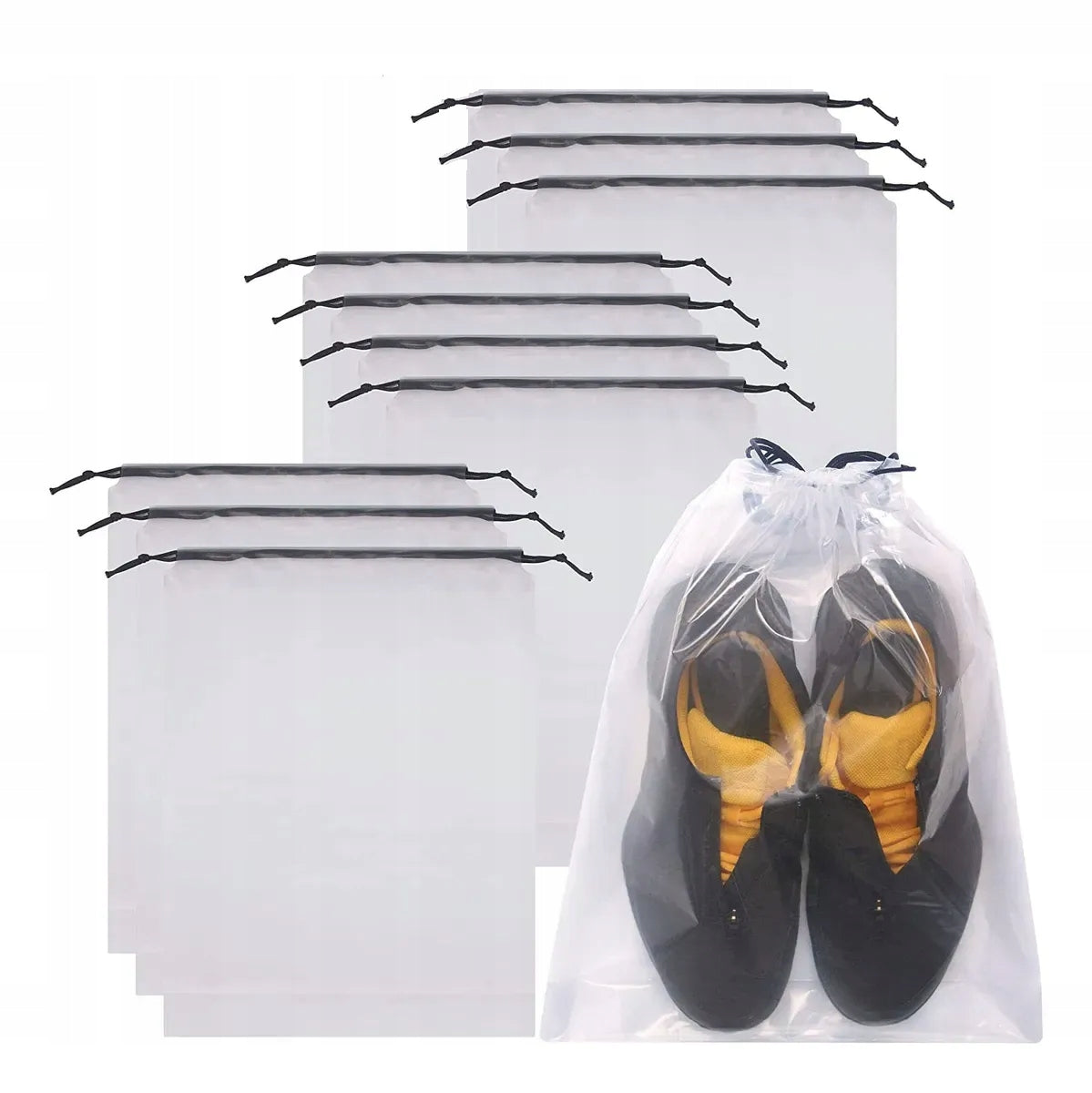 SHOE BAGS 30X40 CM 10PCS SUITCASE ORGANIZER Color transparent