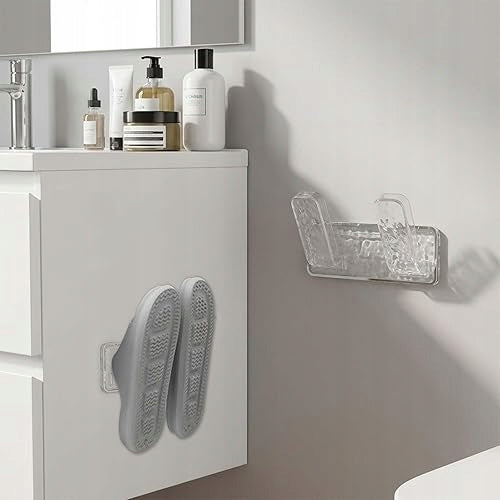 SHOE HOLDER SELF-ADHESIVE WALL ORGANIZER WITHOUT DRILLING TRANSPARENT