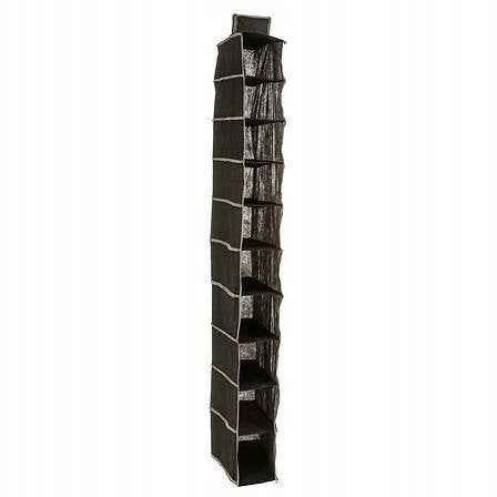 SHOE ORGANIZER 10 pockets BLACK fabric Manufacturer code 216724124
