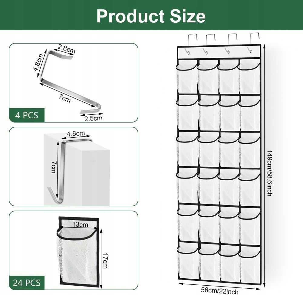 SHOE ORGANIZER HANGING DOOR MULTI-FUNCTIONAL REGIMENTS FOR STORAGE Manufacturer code ORGANIZER NA BUTY WISZĄCY NA DRZWI PUŁKI