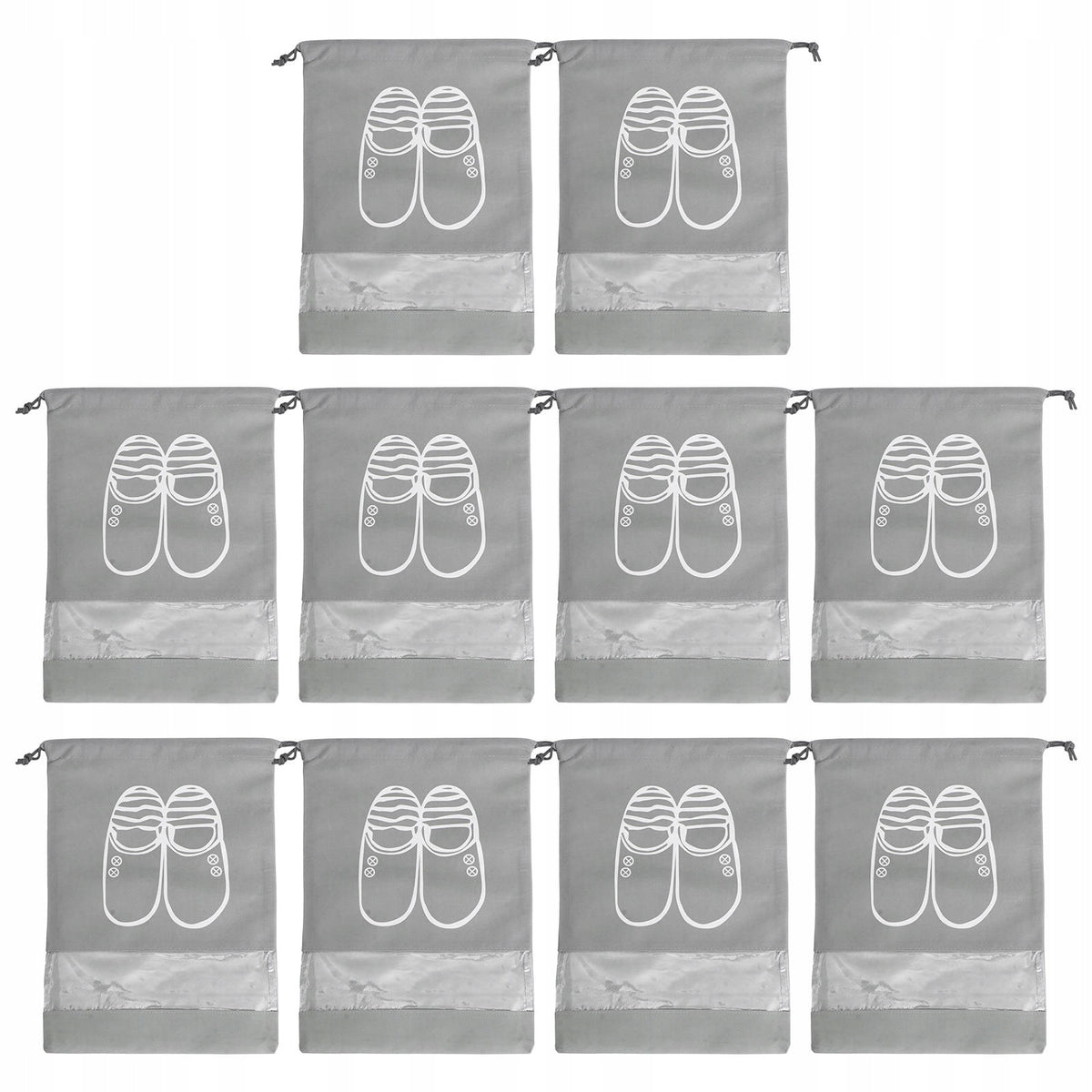 SHOE STORAGE BAG SHOES MISS MAN LIGHT GREY 10 PCS
