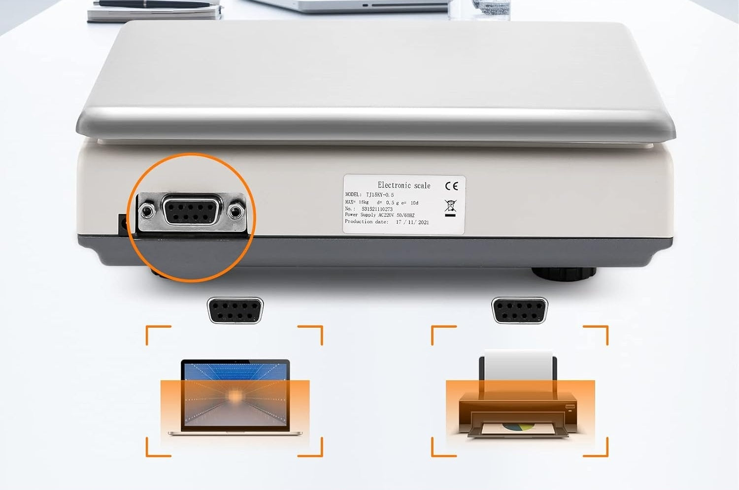 SHOP COUNTING SCALE electronic catering max 30kg 1g RS232 port Manufacturer code DY18ftu75