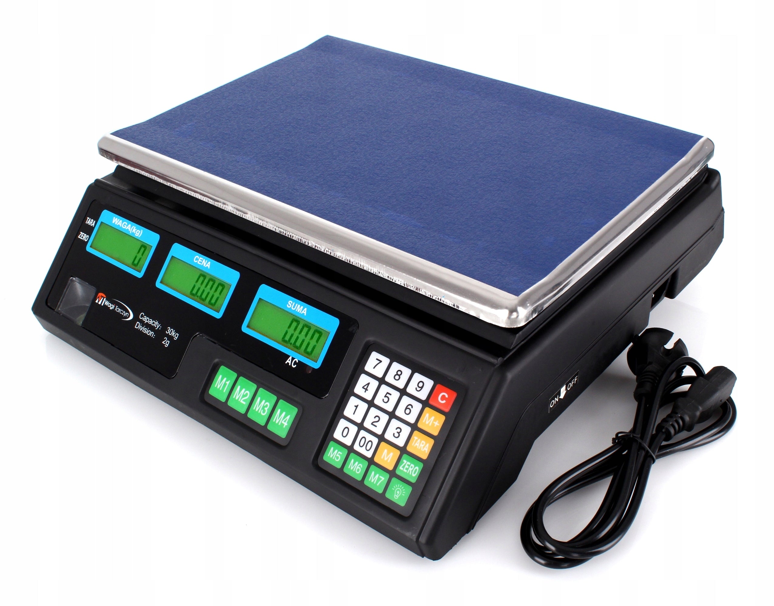 SHOP SCALE 30KG 2g ELECTRONIC 2x BATTERY storage calculation