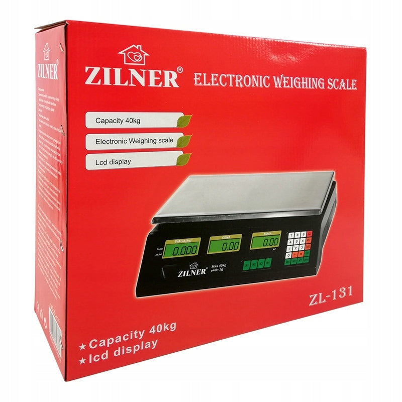 SHOP SCALE 40 kg ELECTRONIC WAREHOUSE ACCURATE/ 2g LCD DISPLAYS Manufacturer code ESK59031