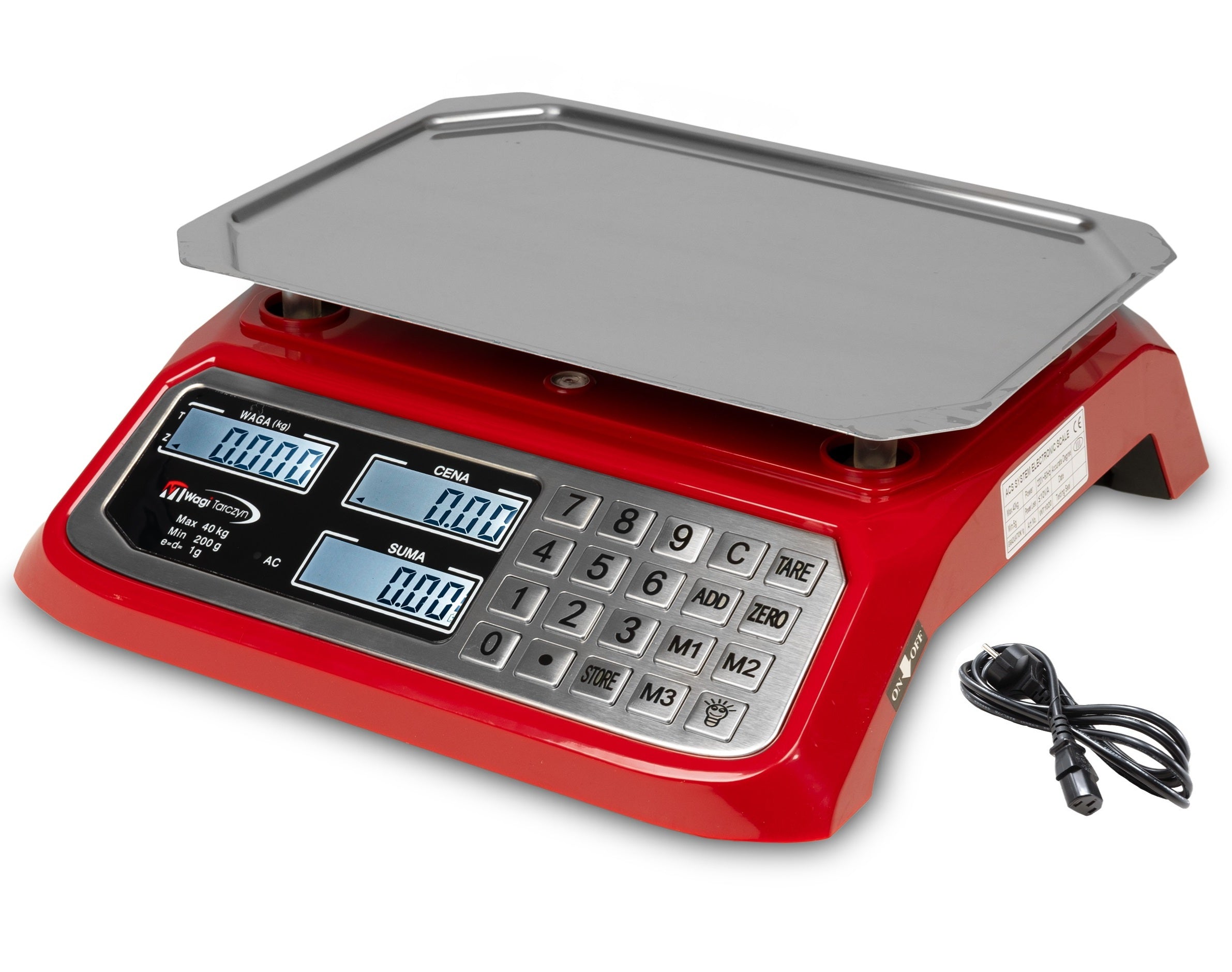 SHOP SCALE 40KG/1g ELECTRONIC KITCHEN CATERING STORAGE