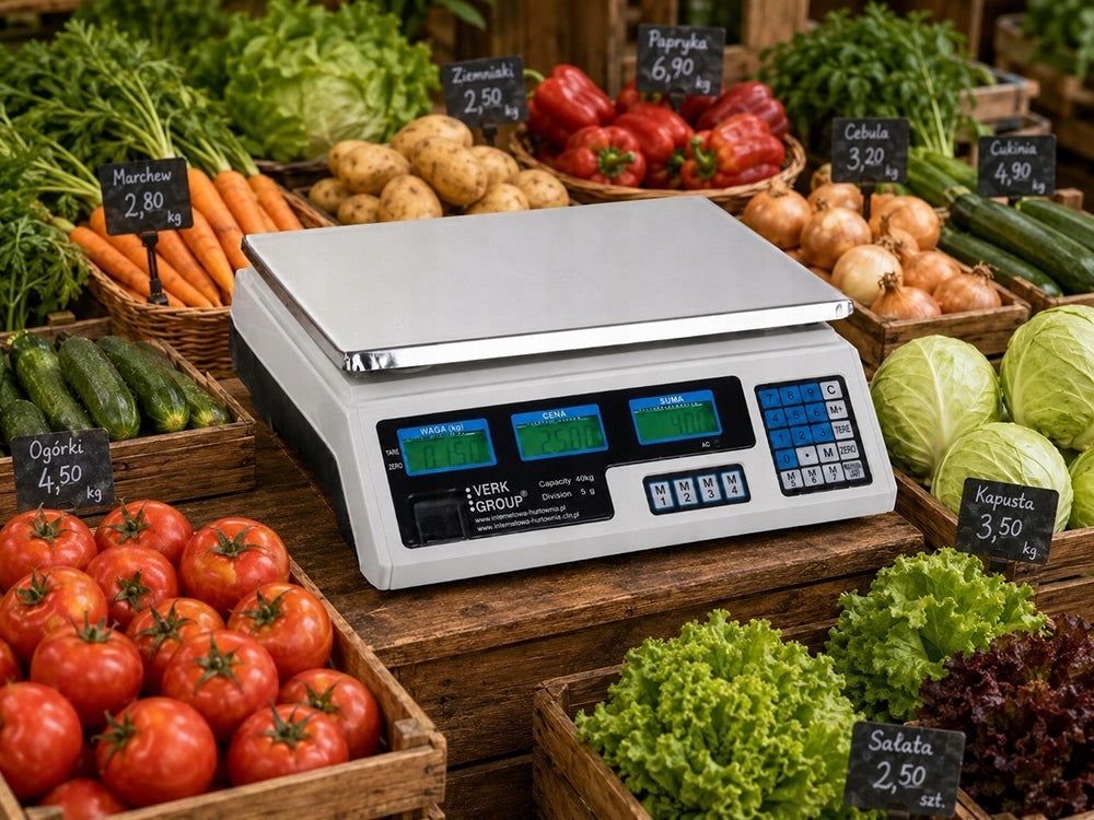 SHOP SCALE ELECTRONIC ELECTRIC CALCULATION LCD 40kg CORDLESS Brand Verk Group
