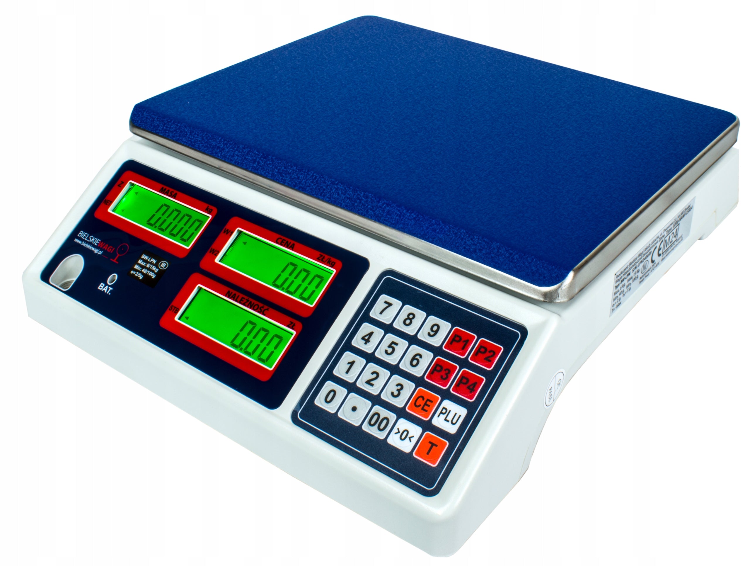 SHOP SCALE WITH LEGALIZATION 15KG /2g AKU SOLID CALCULATION BIELSKIE WAGI