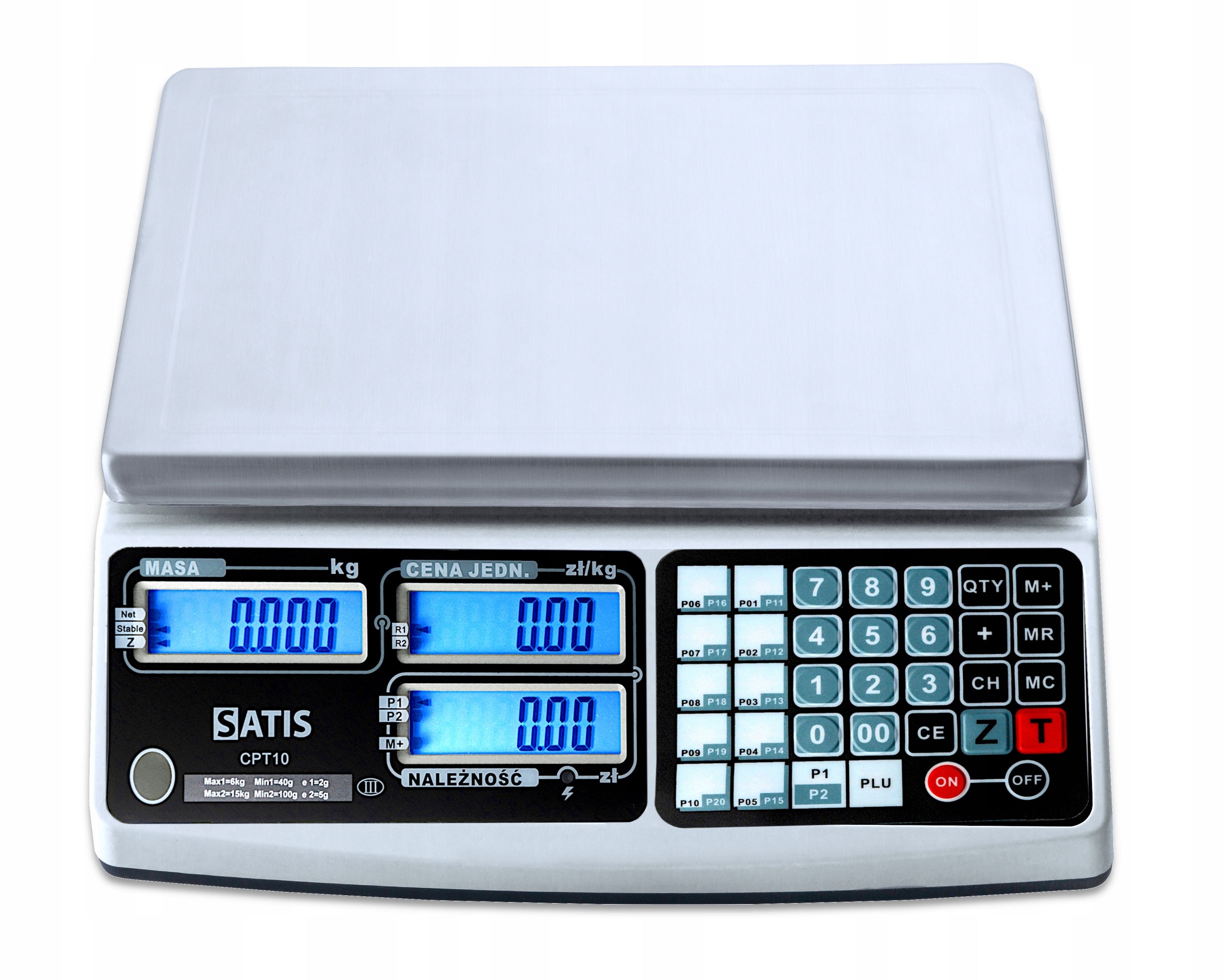 SHOP SCALE WITH LEGALIZATION UP TO 30KG COUNTING THE PRICE OF ELECTRONIC RS Manufacturer code CPT-10 30kg RS