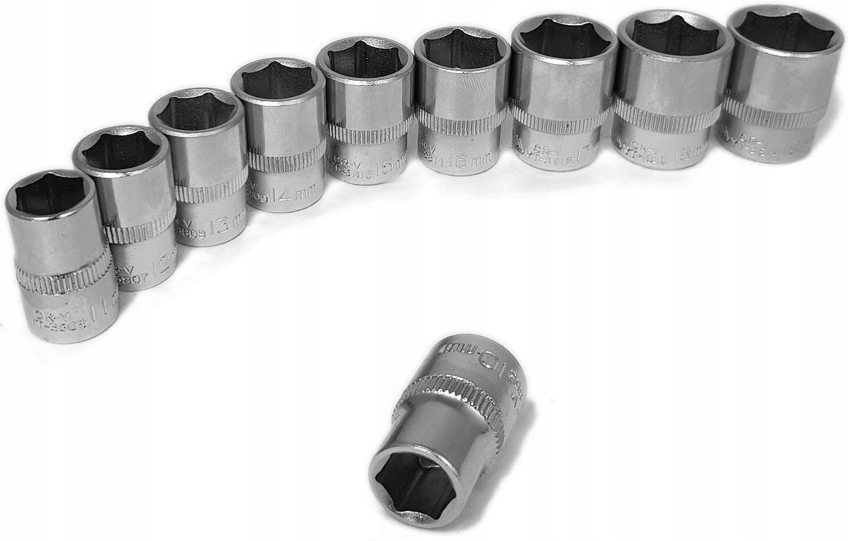 SHORT SOCKETS 3/8 SET OF SOCKETS 10-19mm YATO