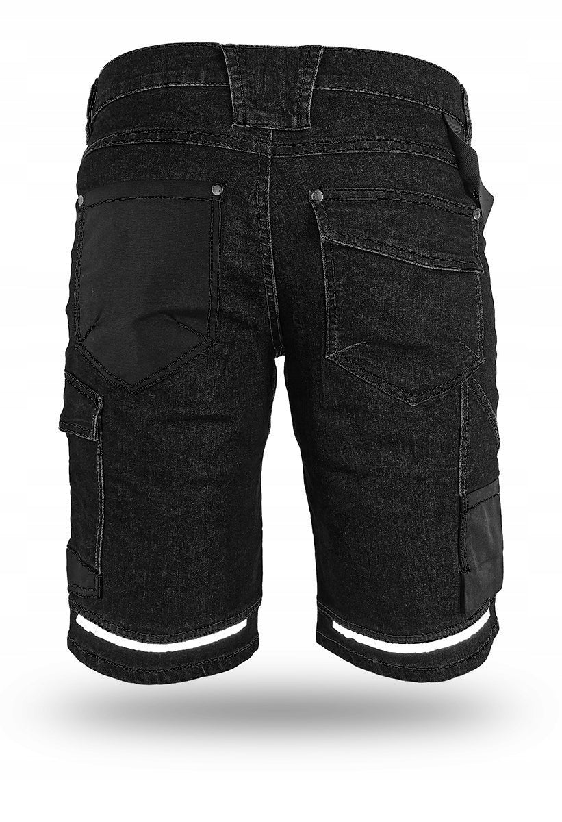 SHORTS JEANS STRETCH Elastic slimmed WORK PANTS DENIM Brand KING BHP