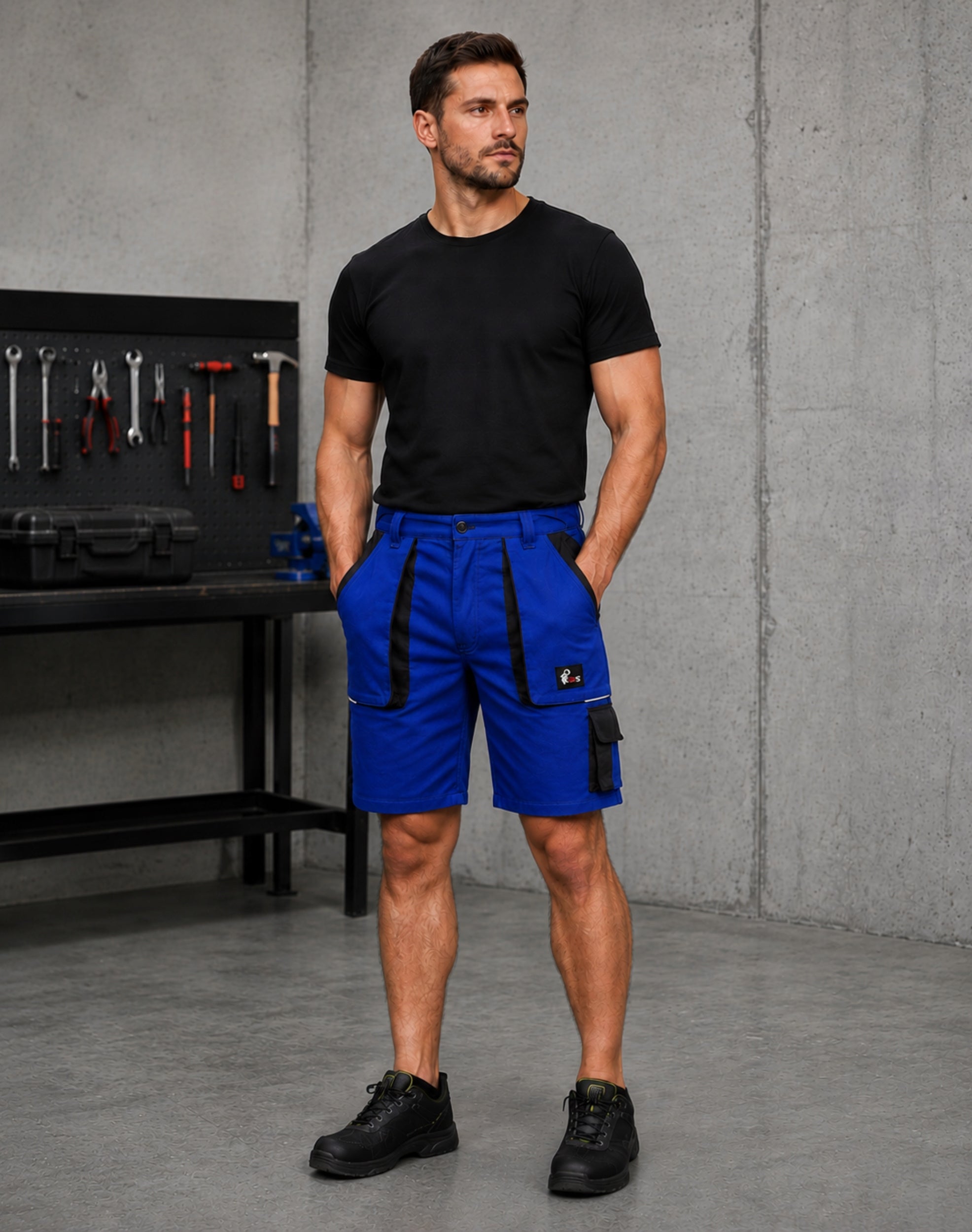 SHORTS Men's Work Shorts Breathable 100% Cotton Health & Safety Packaging status original