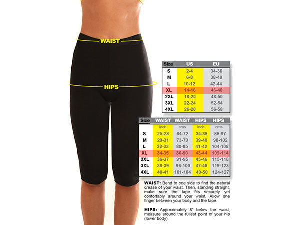 SHORTS NEOPRENE FITNESS SLIMMING TRAINING PANTS SIZE XL Size XL