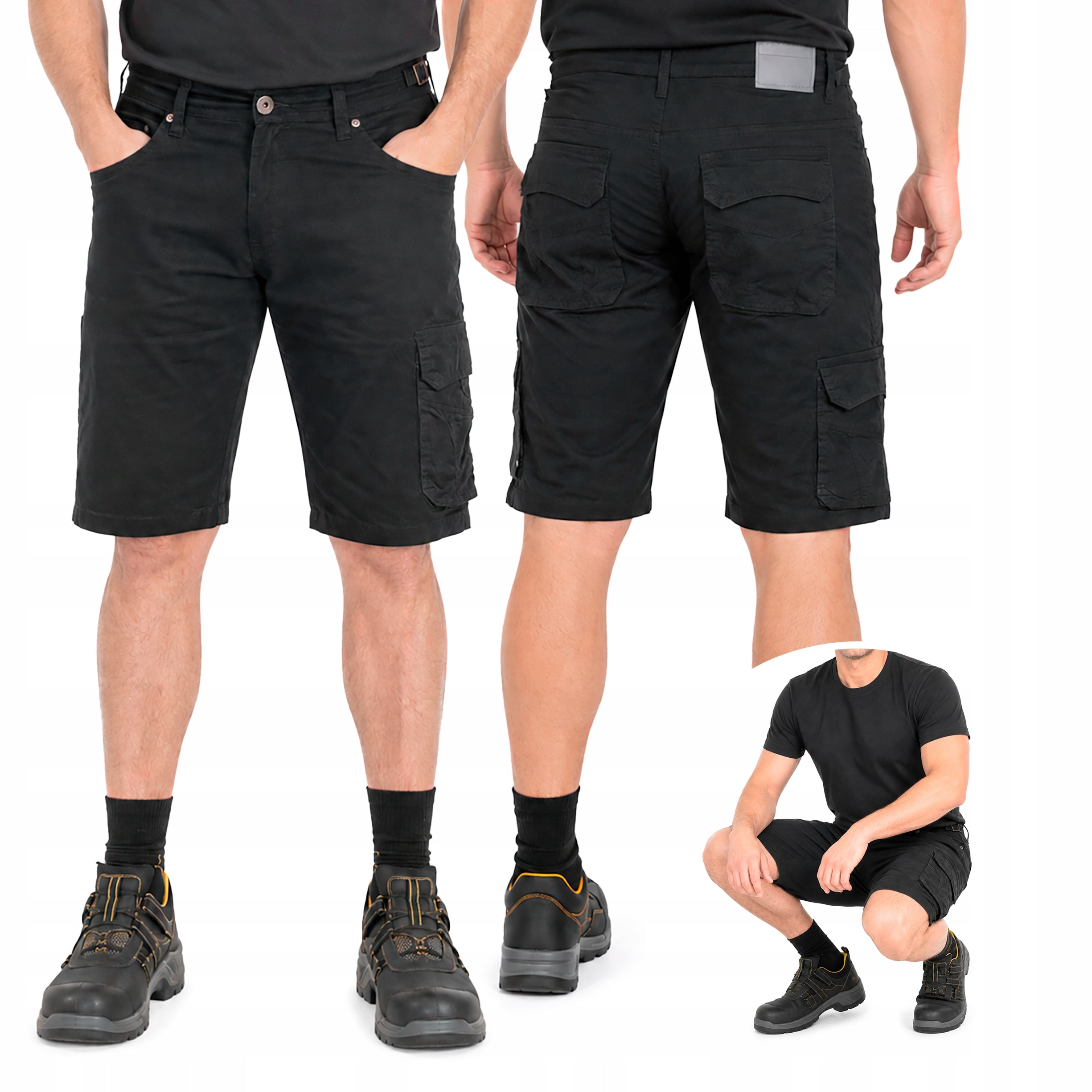SHORTS WORK PANTS MEN JEANS ELASTIC TROUSERS COTTON Manufacturer code krótkie spodenki robocze męskie stretch
